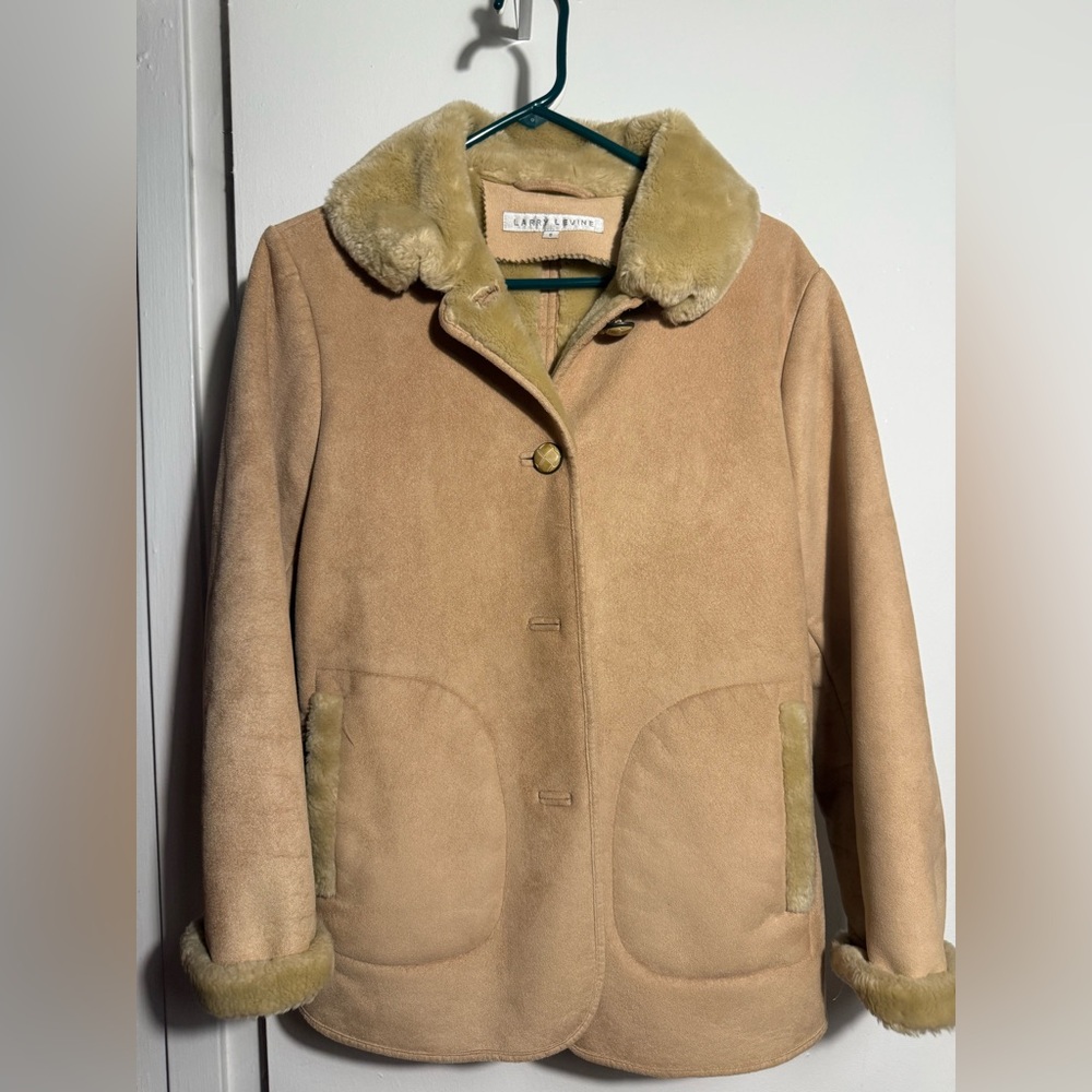 Tan Shearling Jacket by Larry Levine